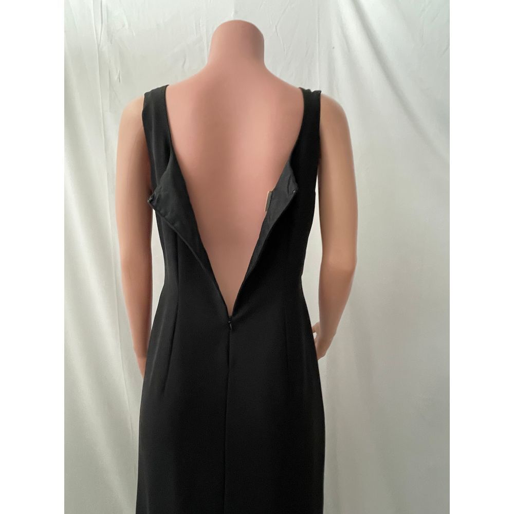 Vintage Cattiva black bow M dress, elegant classy, Old Hollywood, LBD mesh sides - Picture 5 of 14